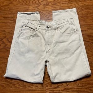 Vintage Men’s cream colored 550 Levi’s 36”x30” jeans